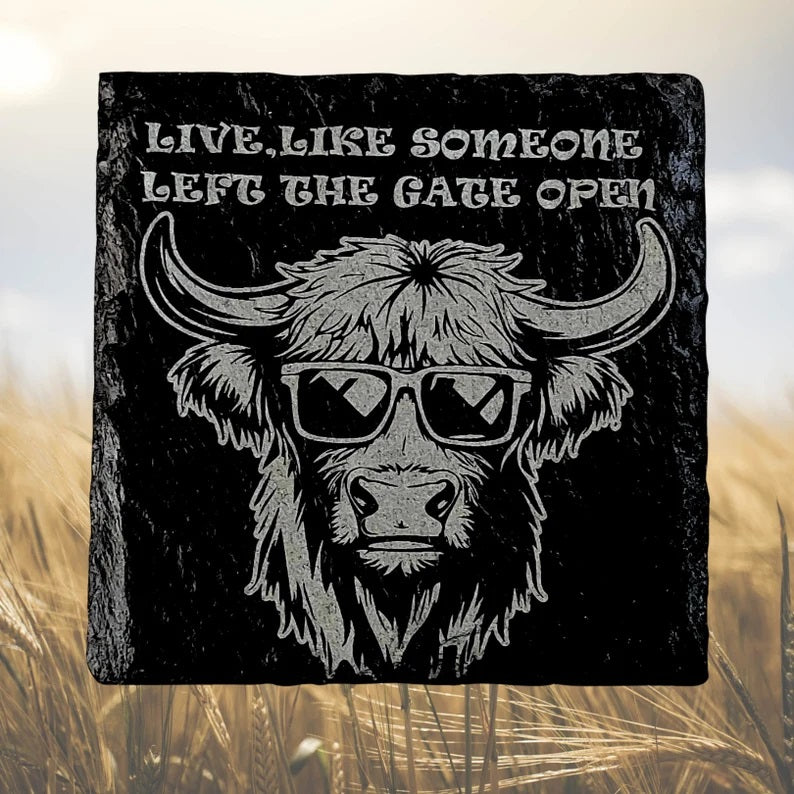 Funny Cow Slate Coasters Premium Slate Coasters