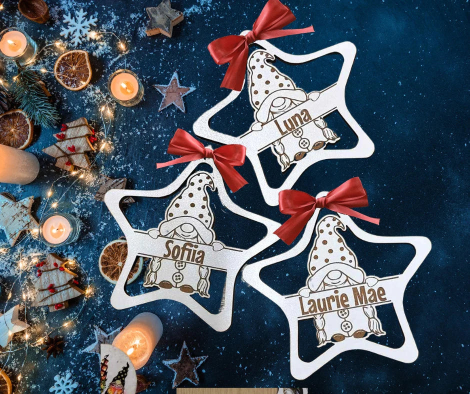 Female Gongs, Mrs Santa Baubles , Hanging Ornaments SVG, LBRN, DFX