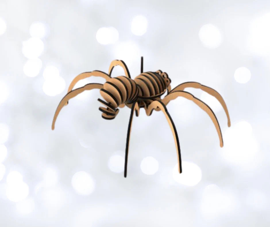 New 3D SPIDER Wooden Puzzle Assembling Kit svg, lbrd, dfx, ai