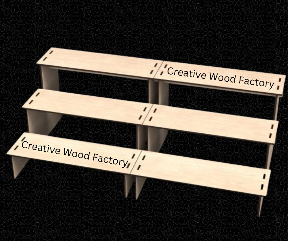 Freestanding 3-Tier MDF Product Display Stand for Retail & Events