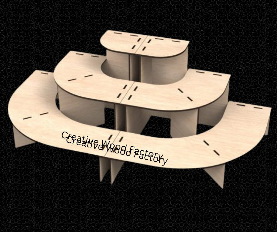 3 Tier Display Stand, Perfect for Displaying your Products SVG, LBRN, DFX