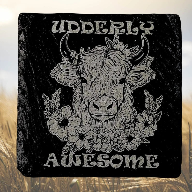 Funny Cow Slate Coasters Premium Slate Coasters