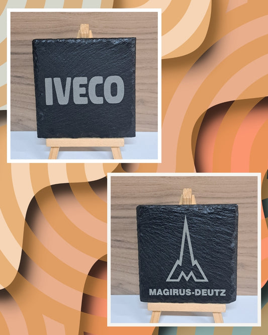 Iveco and Magirus Truck Lovers Slate Coasters