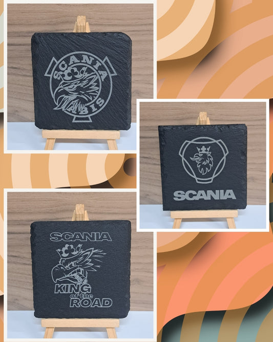 Scania Truck Lovers Slate Coasters