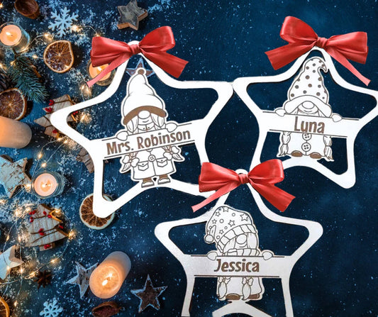 Female Gongs, Mrs Santa Baubles , Hanging Ornaments SVG, LBRN, DFX